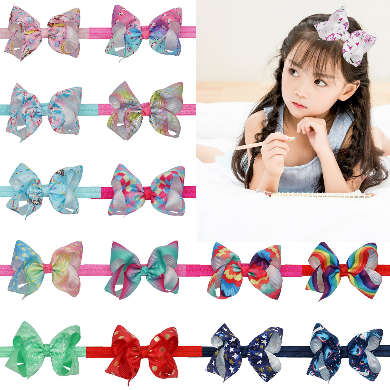 Wholesale Bowknot Polka Dot Cloth Headband